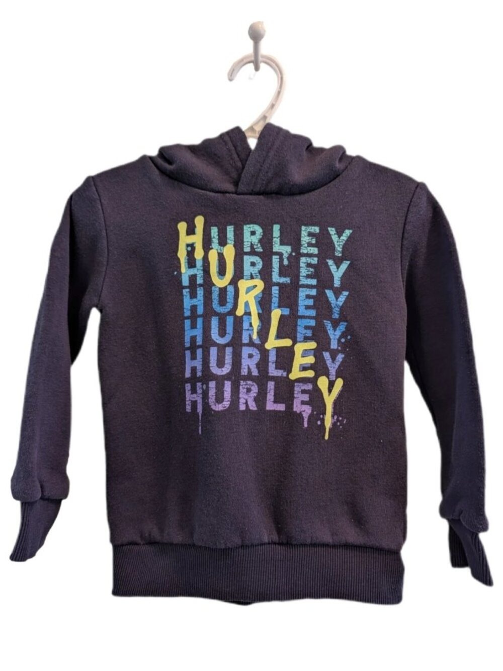 Hurley‎ Navy Neon Logo Toddler Boys Hoodie 2T